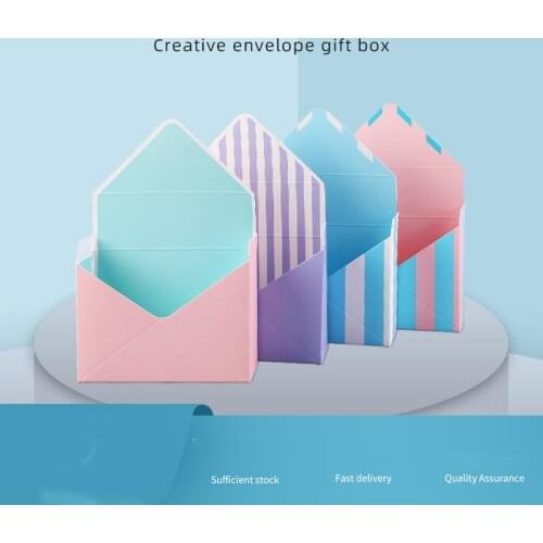 10Piece Envelope Pattern Flower Packaging Paper Boxes Sweety Box Lovely Design Christmas Flowers Gifts Containers Hug Bucket Dec