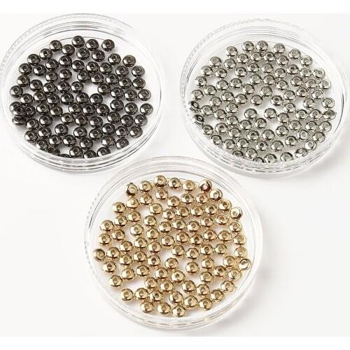 100/200pcs Round Shape CCB Flat Beads CCB Spacer Loose Beads Gearwheel Beads Handmade for Jewelry Findings Components