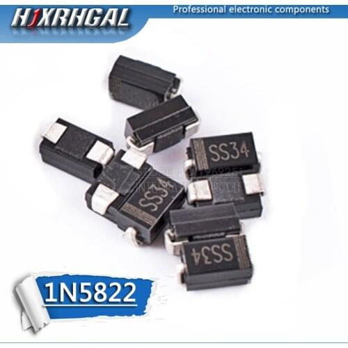 100pcs 1N5822 SS34 5822 SMD SMA do-214ac IN5822 Schottky diode ss34