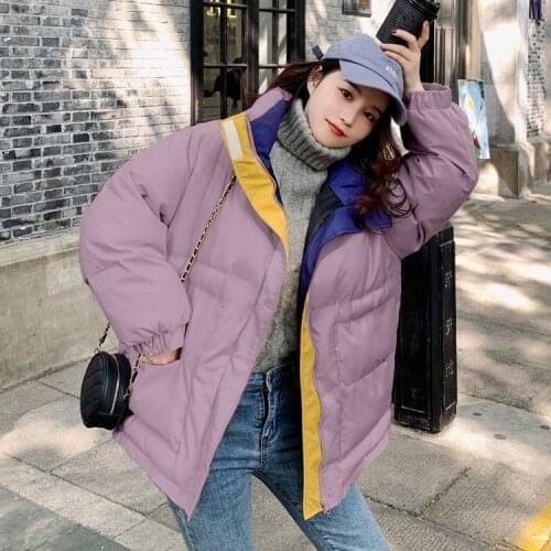 2021 Jacket Casual Style Winter New Style Jacket Women Korean Style Loose Down Cotton Coat Bread Coat