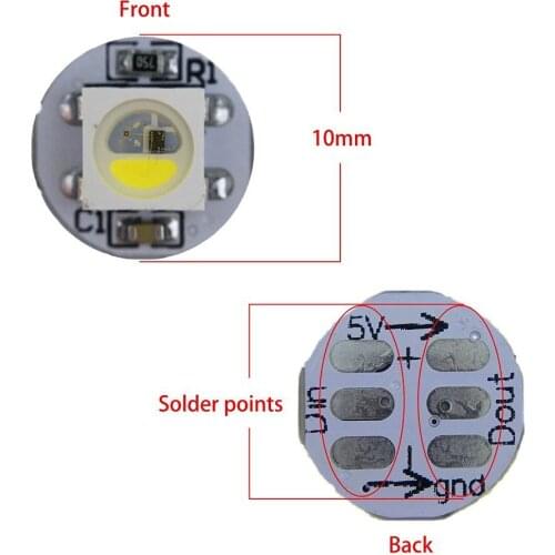 500pcs SK6812 RGBW WS2812B RGBW White Individually Addressable LED Pixel LED Matrix on Heat Sink PCB Board for Arduino 5V