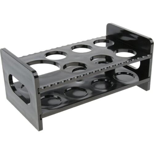 7 Hole Acrylic Shot Glass Holder Crystal Black Liquor Cup Rack Organizer for Barware