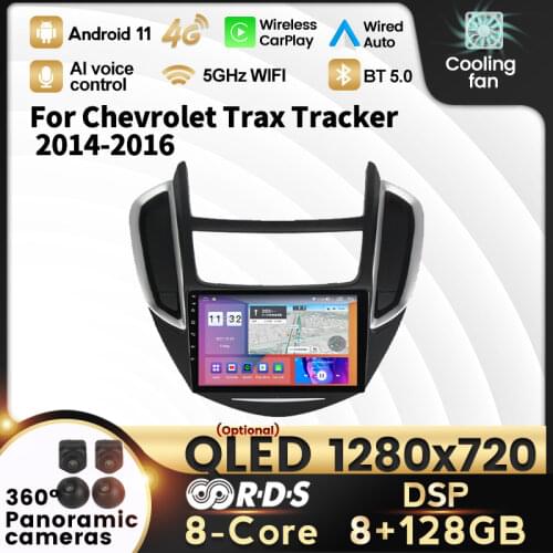 Android 11 RDS DSP 4G LTE 6G+128G Car Multimedia GPS For Chevrolet Trax Tracker 2014 2015 2016 Navigation Auto Radio Player