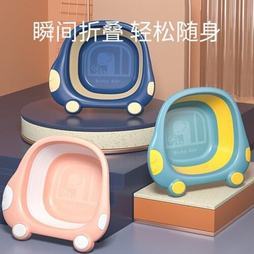 Baby folding washbasin portable foldable cartoon washbasin