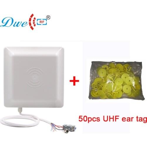 DWE CC RF 860 to 960 mhz long range animal tracking RS232 reader and UHF EPC G2 ear tag for herd management