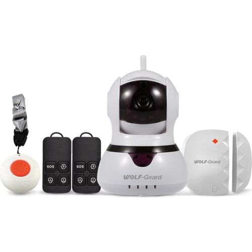 720p P2P Alarm IP Camera With SOS Button Home Security Burglar Alarm System