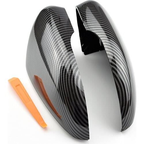2 pieces For VW Golf MK6 R20 Touran Golf GTI 6 Golf 6 R Wing Mirror Cover Caps (Carbon Effect) for Volkswagen Mirror Cover Caps