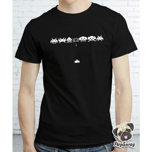 Space Invaders Gamer Gaming Retro Funky Arcade Tshirt T shirt Tee Mens Cool TShirt Tee Shirt Unisex More Size and Colors-A852