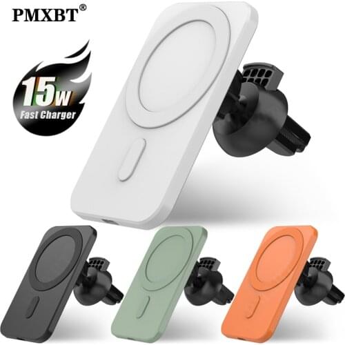Mag 15W Magnetic Wireless Car Charger Mount Stand For iPhone 12 Pro Max 12Mini Safe Fast Charging Wireless Chargers Phone Holder