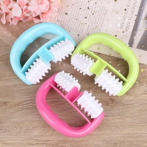 Massage Handle Cell Roller Massager Mini Wheel Ball Slimming Body Leg Foot Hand Neck Fat Cellulite Control Pain Relief Roller