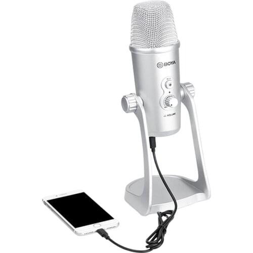 BOYA BY-PM700SP USB Mic Microphone Stereo Condenser PC Mic for Vocals Podcast Interview Computer PC for iPhone Android Recording