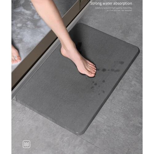 Non-Slip Bath Mat 30*40cm Diatomite Earth Bath Mat Drying Fast Absorbent Mat Easy Clean For Children Elderly Bathroom Rug