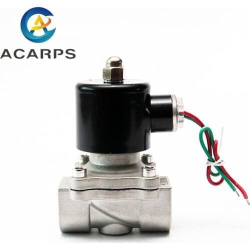 1/2" 3/4" 1" 2" Normally Closed Stainless Steel Solenoid Valve 220VAC 12VDC 24VDC Solenoid Valve