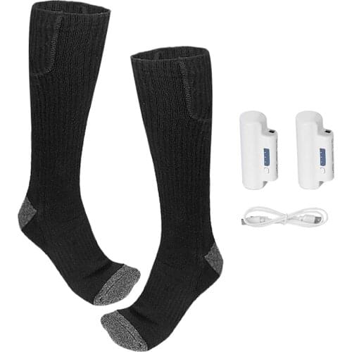 Electric Heated Socks Rechargeable Battery for Unisex Winter Warm Battery Powered Heating Thermal Stockings Heated Socks Hunting