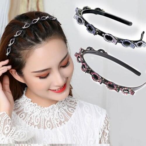 Crystal Hairbands 2021 Fashion Headband Men Women Sports Hair Band Hoop Double Bangs Hairstyle Hairpin Hair Accessories Headwear