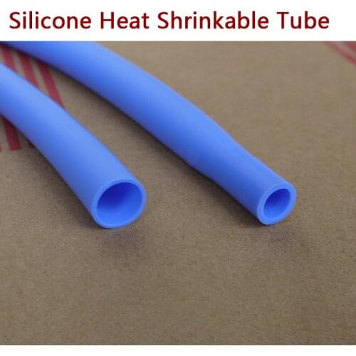 2M Blue Silicone Heat Shrinkable Tube Φ0.8mm-12mm Environment-Friendly Insulated Sleeve Tubing 1.7:1 Shrinkage Ratio