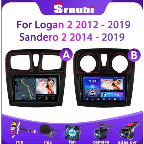 2 din 4G Android 9.0 car Radio multimedia Player For Renault Logan 2 Sandero2 2012-2019 IPS 2.5D GPS Navigation RDS Split Screen