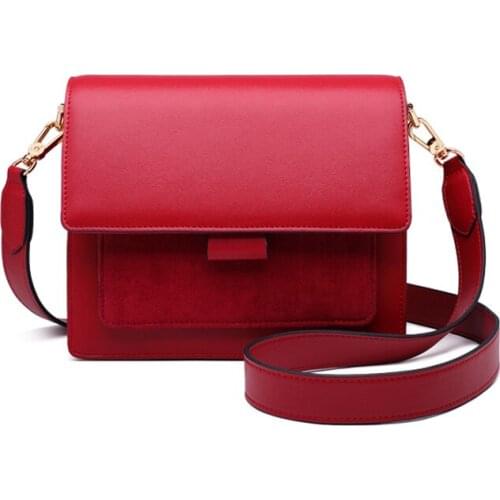 Women Bags Split Cow Leather Crossbody Shoulder Bags Fashion Small Lady Flap Purse Female Bag Valentine Gift for Girl