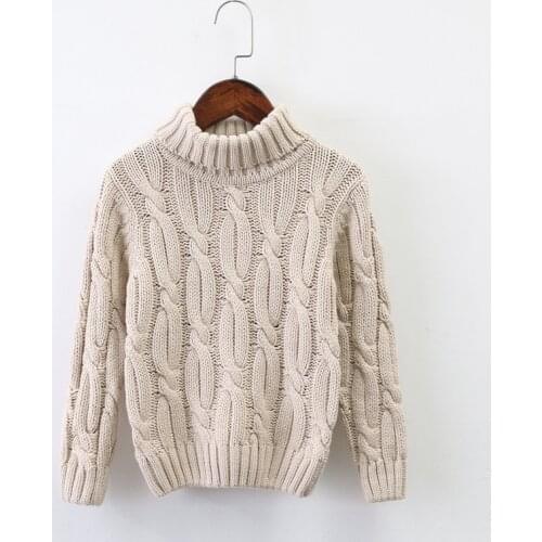 Warm Kids Sweaters Spring Winter Baby Boys Girls Warm Pullover Knitted Bottoming Thicken Childrens Clothes Top High Quality