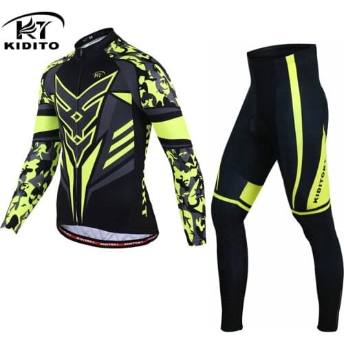 Kiditokt Long-sleeved Jerseys Suit Sunscreen Anti-skid Belt Cycling Wear Mens Spring And Autumn Mountain Bike Riding Jacket
