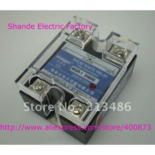 Mager MGR solid state relay 40A ssr,input 3-32VDC output 24-480VAC single phase