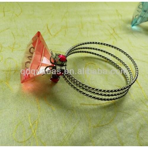 Decoration wedding crystal napkin ring , party decoration napkin holder