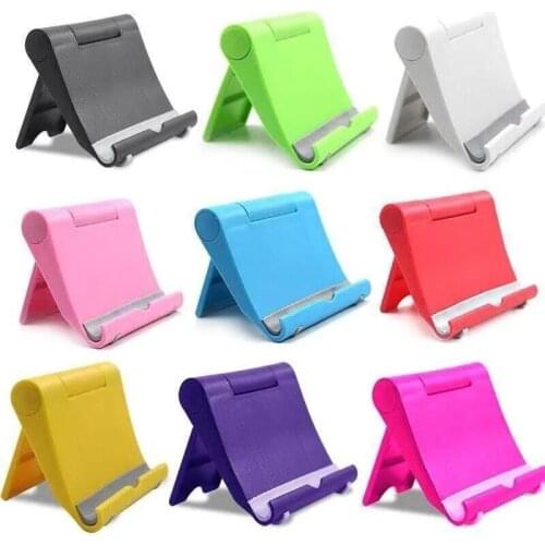 Universal Mobile Phone Desk Stand 7 Colors Phone Holder Tripod Plastic Adjustable Foldable Universal Non-slip Phone Table Holder