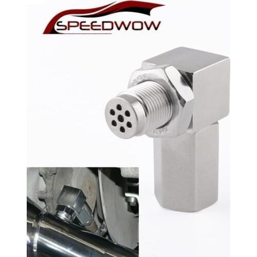 SPEEDWOW Universal Oxygen Sensor Extender 90 Degree 02 Bung Extension Catalytic Converter O2 Oxygen Sensor Spacer