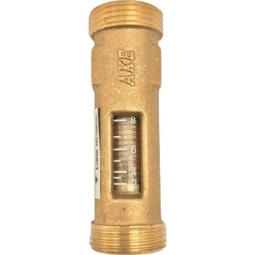 USC-MS43TA 2-8L/min Direct Reading Flow Meter (Flowmeter) Brass G3/4" Male and G3/4" Male Spring mechanical float meter