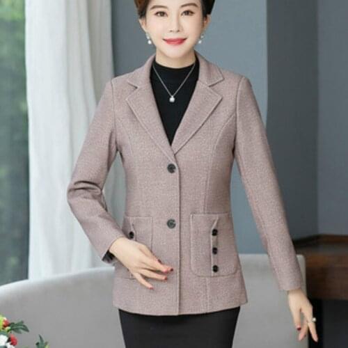 Puls 4xl 5XL Outerwear Female Jacket Spring and Autumn Short Coat Lady Elegant Blazers and Jackets Coat for Women PR041