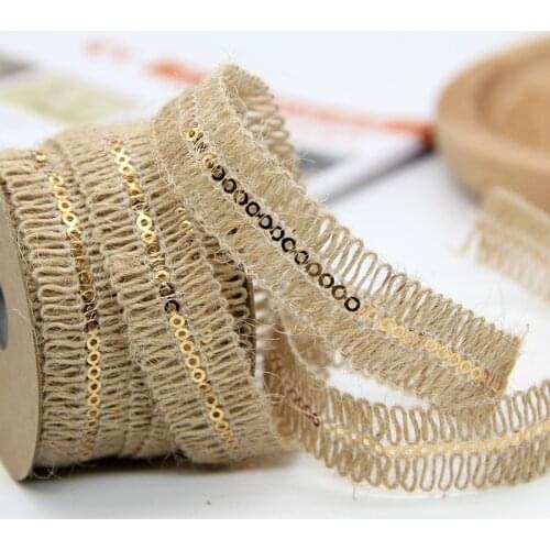 10 Yards Vintage Burlap Jute Ribbons Christmas Party Wedding Decoration DIY Handmade Crafts Gift Wrapping Ribbons