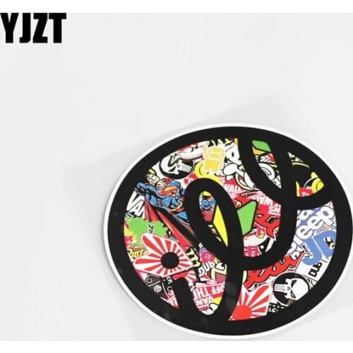 YJZT 14CM*14CM Fashion JDM Chromatic Decoration Car Sticker Decal PVC 13-0393