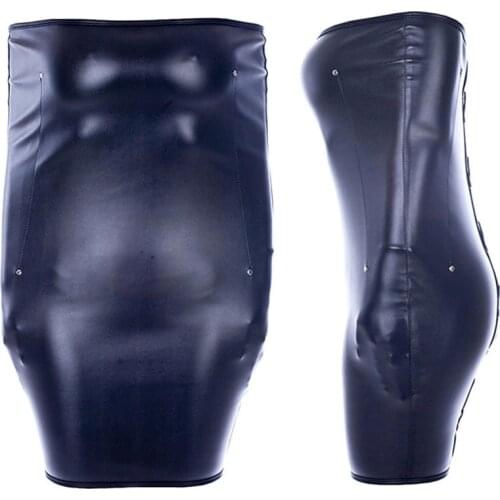 Womens Straitjacket Gimp Bag Harness ,PU Leather Jacket Straight, Mummy Sleep Sack Bondage Restraints,BDSM Adult Sex Toys