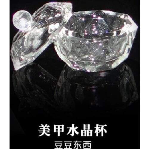 1PC Acrylic Powder Liquid Crystal Glass Dappen Dish Lid Bowl Cup Holder Manicure Equipment Nail Art Tool