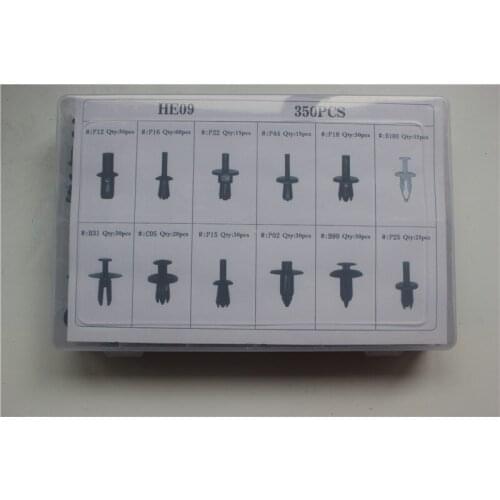 350pcs 12 Size Car Plastic Rivets Automobiles Plastic Screw Rivet Fastener Clips Car Door Trim Panel Plastic Rivets Kit With Box