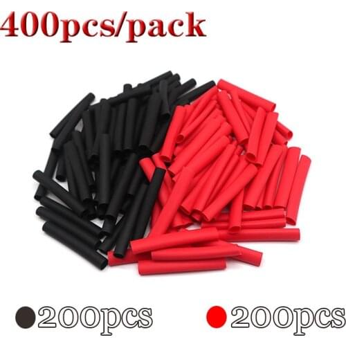 400pcs Black Red Heat Shrink Tube Shrink Wrap Wire Cover Shrinkable Sleeve Diy Kit Termoretractil