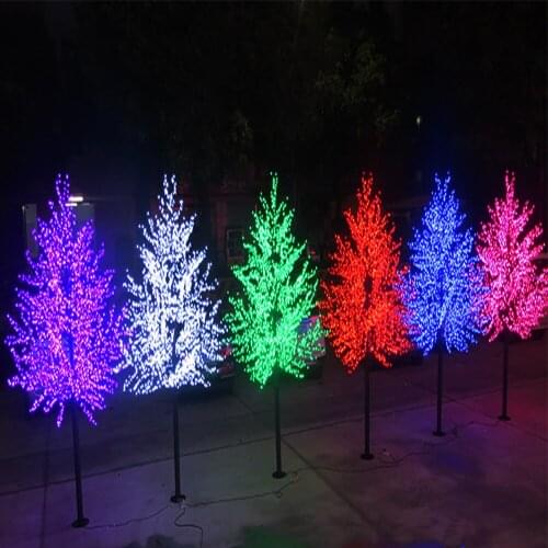 Brand New Christmas Tree 1.5m-3m 110V/220VAC LED Cherry Blossom Christmas Tree Lighting Waterproof Garden Landscape decor