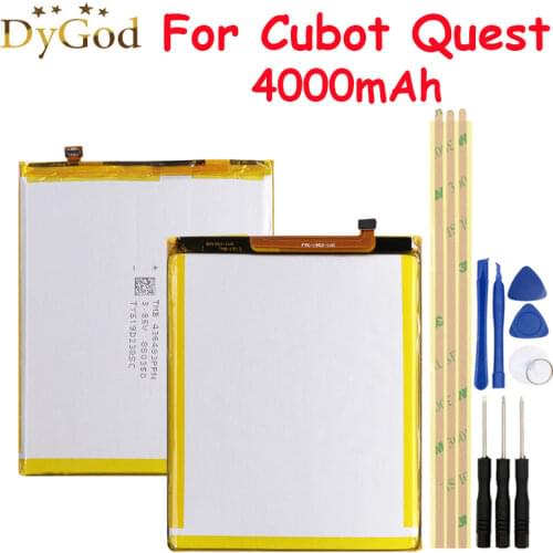 4000mAh For Cubot Quest Battery High Quality Replacement Accessory Accumulators for Cubot Quest mobile phone Battery+tools