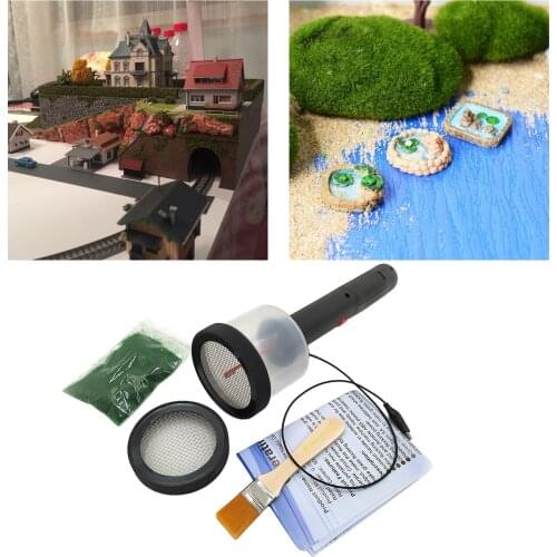 ABS Mini Static Grass Flocking Applicator with Antiskid Handle for DIY Scenic Modelling Sand Table