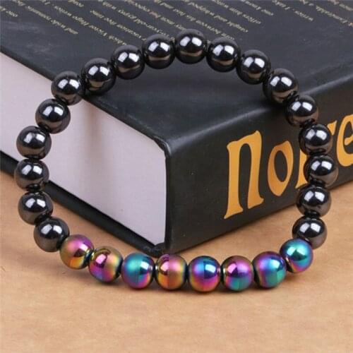 1Pc Women Men Health Lose Weight Magnetic Bracelets Energy Therapy Hematite Stone Bracelet