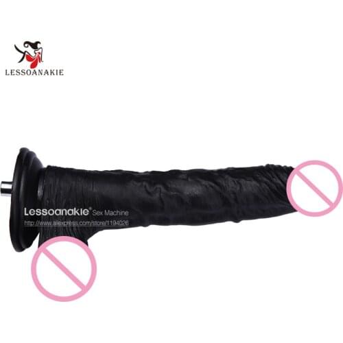 D08 - 9.05'' Long and Slim Black Dildo to Lessoanakie Sex Machine,Accessory,Anal Sex,Hard Cock,9.05 Inches Long,Sex Products