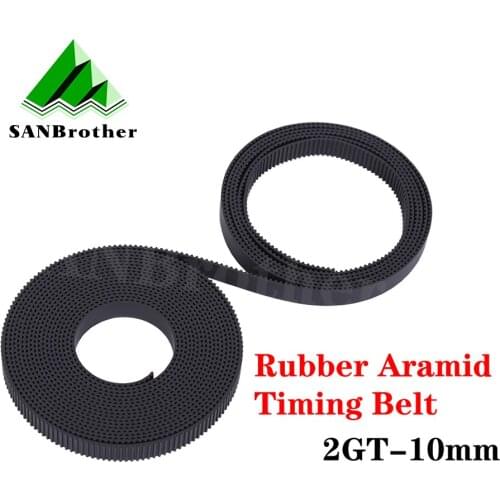GT2-10mm open timing belt width 10mm GT2 belt Rubbr Fiberglass cut to length for 3D printer wholesale