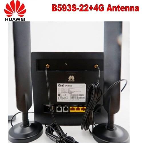 Huawei B593 B593S-22 100Mbps 4G LTE FDD TDD CPE sans fil avec fente pour carte sim+4G Antenna