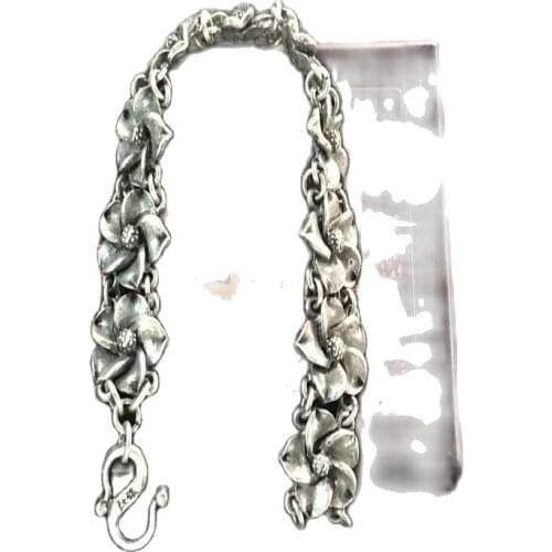 China Tibet Miao Silver Pattern Silver Ring Bracelet Bracelet