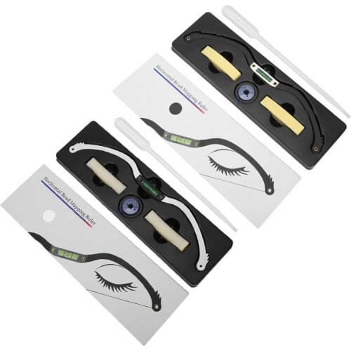 Microblading Line Marker Ruler Eyebrow Tattoo Positioning Tool (Horizontal Ruler Liquid 0.07ml) Arched Eyebrow Ruler Tattoo Kit