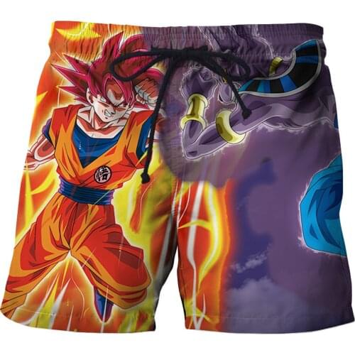 2021 popular 3d printed cartoon anime Shorts unisex seaside vacation swimming shorts men oversized 3D all-match Casual shorts