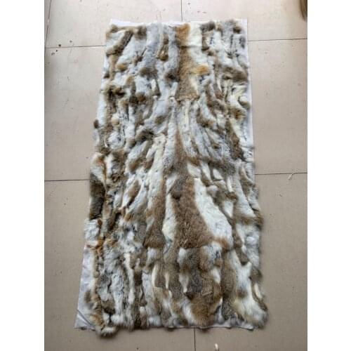 Natural real genuine rabbit Fur Blanket leather Soft plate Mattress Clothing fabric Plates material