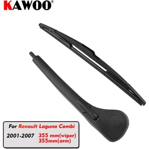 KAWOO Car Rear Wiper Blade Blades Back Window Wipers Arm For Renault Laguna Combi Hatchback (2001-2007) 355mm Windscreen Blade