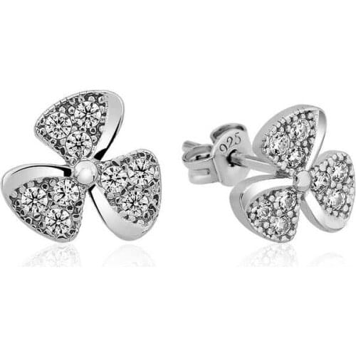 Tevuli 925 Sterling Silver Flower Studded Lady Earrings
