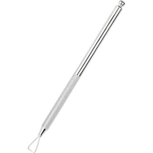 Cuticle Pusher Stainless Steel Triangle-ShapeCuticle Peeler Scraper Remove Gel Nail Polish Nail Art Remover Tool